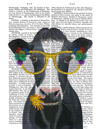 Picture of COW AND FLOWER GLASSES BOOK PRINT