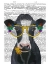 Picture of COW AND FLOWER GLASSES BOOK PRINT
