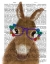 Picture of DONKEY PURPLE FLOWER GLASSES BOOK PRINT