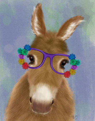Picture of DONKEY PURPLE FLOWER GLASSES