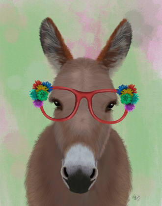 Picture of DONKEY RED FLOWER GLASSES