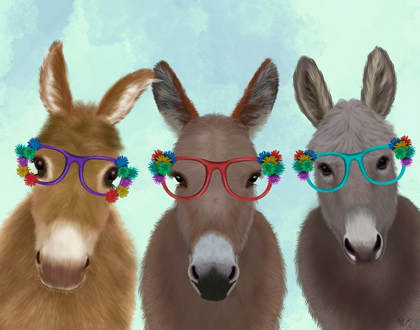 Picture of DONKEY TRIO FLOWER GLASSES