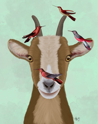 Picture of GOAT AND RED BIRDS