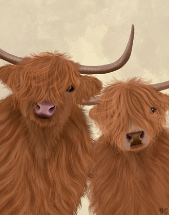 Picture of HIGHLAND COW DUO, LOOKING AT YOU