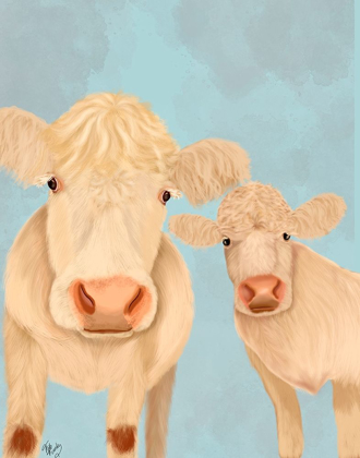 Picture of COW DUO, CREAM, LOOKING AT YOU
