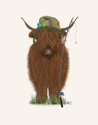 Picture of HIGHLAND COW FISHERMAN