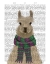 Picture of LLAMA WITH PURPLE SCARF, PORTRAIT BOOK PRINT