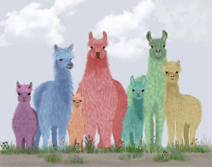 Picture of LLAMA PASTEL FAMILY