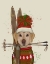 Picture of YELLOW LABRADOR, SKIING