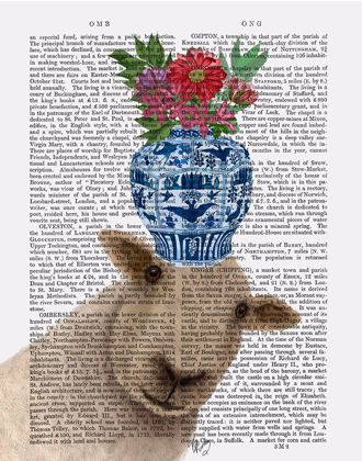 Picture of SHEEP WITH VASE OF FLOWERS BOOK PRINT