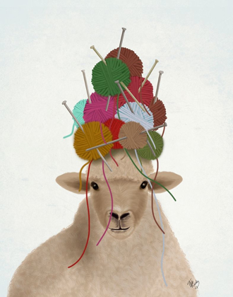 Picture of SHEEP WITH WOOL HAT, PORTRAIT
