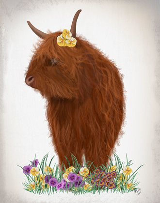 Picture of HIGHLAND COW, PANSY