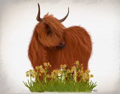 Picture of HIGHLAND COW, DAFFODIL