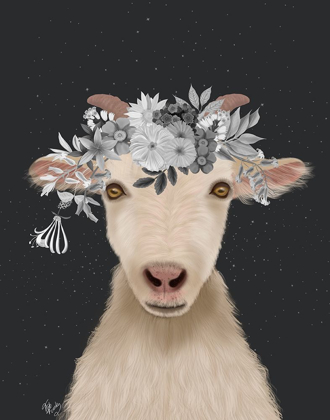 Picture of GOAT 1, WHITE FLOWERS
