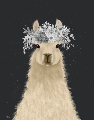 Picture of LLAMA WHITE FLOWERS