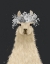 Picture of LLAMA WHITE FLOWERS
