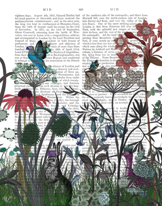 Picture of WILDFLOWER BLOOM, RABBIT BOOK PRINT