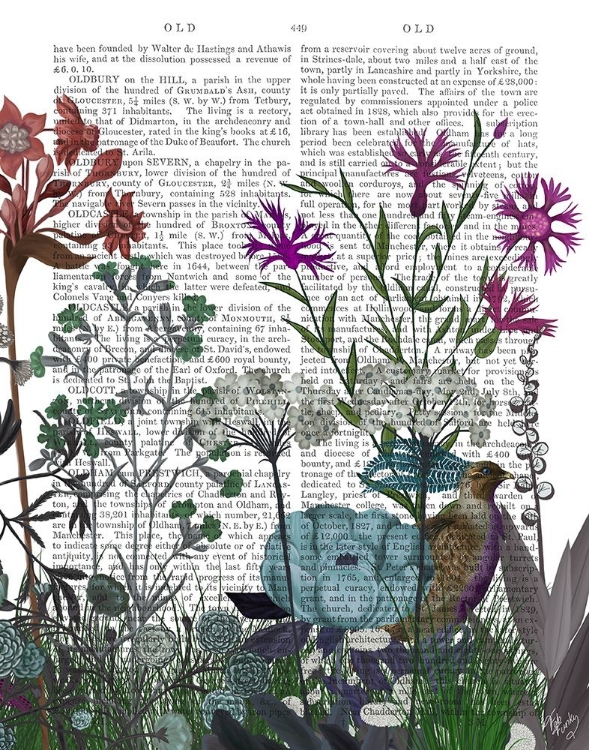 Picture of WILDFLOWER BLOOM, PARTRIDGE BOOK PRINT