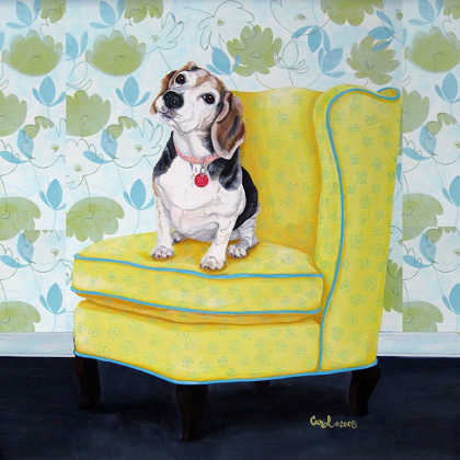Picture of BEAGLE ON YELLOW