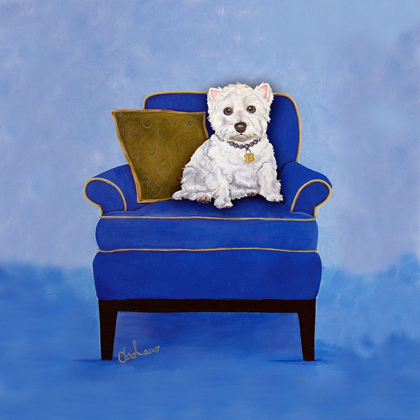 Picture of WESTIE ON BLUE