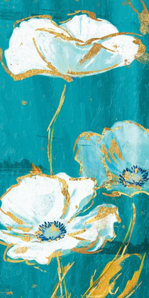 Picture of TEAL GOLD FLORALS MATE THREE