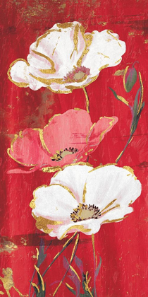 Picture of RED GOLD FLORALS