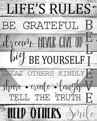 Picture of LIFES RULES GREY