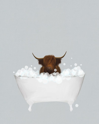 Picture of HIGHLAND COW BLUE BATH
