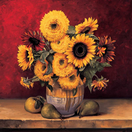 Picture of SUNFLOWERS WITH PEARS