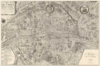 Picture of PLAN DE LA VILLE DE PARIS 1715