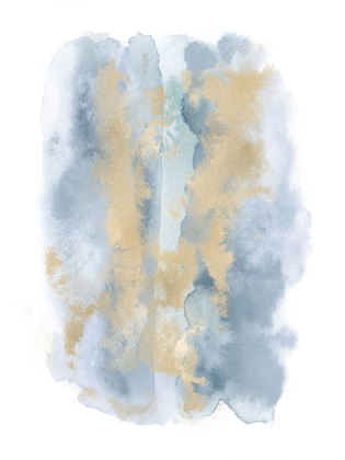Picture of SOFT BLUE MIST WITH GOLD I 