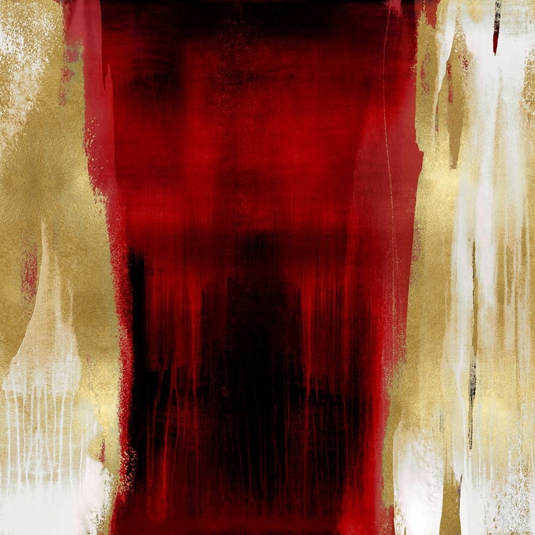 Picture of FREE FALL RED WITH GOLD II