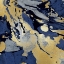Picture of MARBLEIZED IN GOLD AND BLUE I