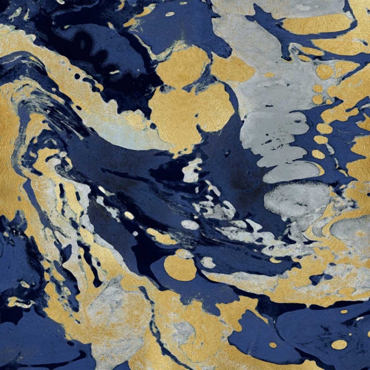 Picture of MARBLEIZED IN GOLD AND BLUE II
