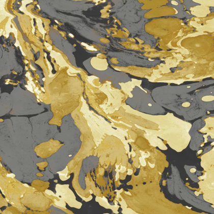 Picture of MARBLEIZED IN GOLD AND GREY I