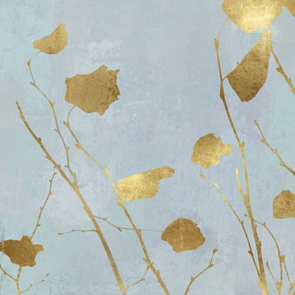 Picture of NATURE GOLD ON BLUE I