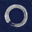 Picture of SILVER ZEN CIRCLE ON BLUE I