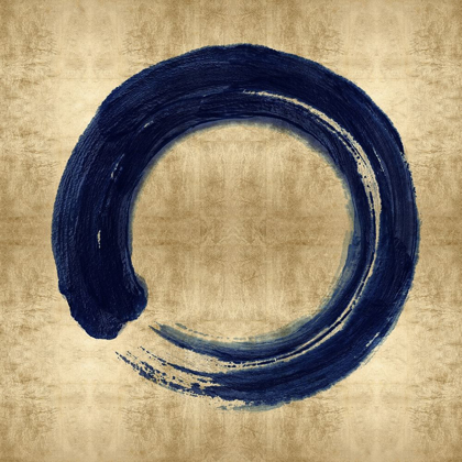 Picture of BLUE ZEN CIRCLE ON GOLD I