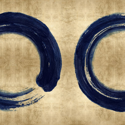 Picture of BLUE ZEN CIRCLE ON GOLD II