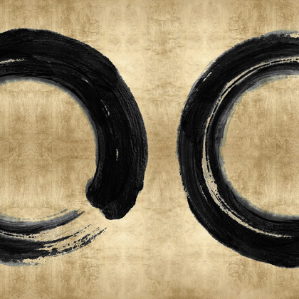 Picture of BLACK ZEN CIRCLE ON GOLD II