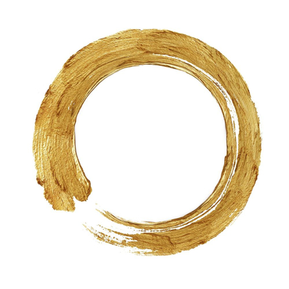 Picture of GOLD ZEN CIRCLE ON WHITE I