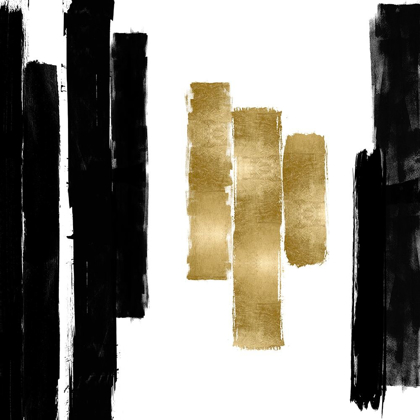 Picture of VERTICAL BLACK AND GOLD II
