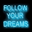 Picture of NEON FOLLOW YOUR DREAMS AB