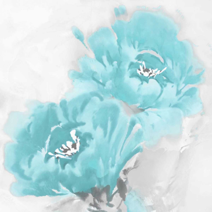 Picture of FLOWER BLOOM IN AQUA I