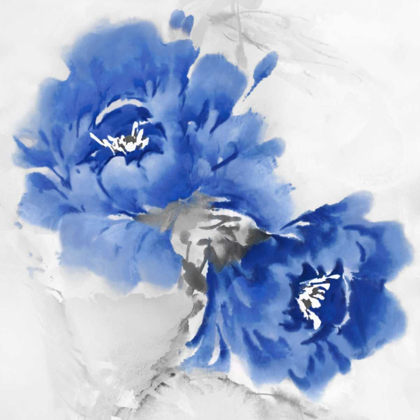 Picture of FLOWER BLOOM IN INDIGO I