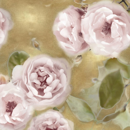 Picture of ROSES ON GOLD I