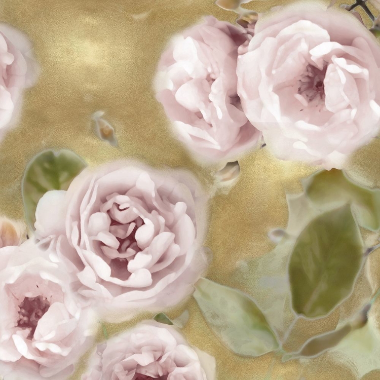 Picture of ROSES ON GOLD I