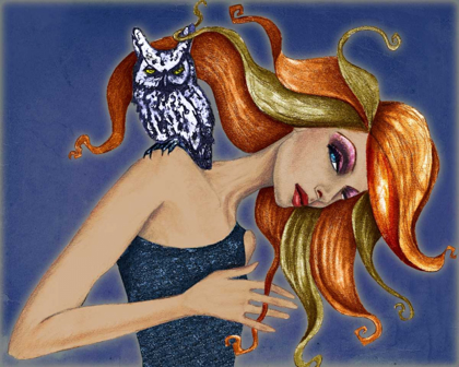 Picture of GIRL WITH OWL