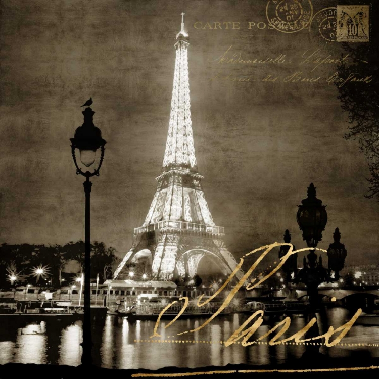 Picture of PARIS AT NIGHT IN SEPIA