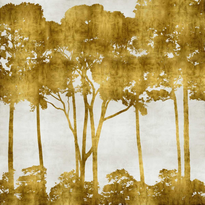 Picture of TREE LINED IN GOLD I